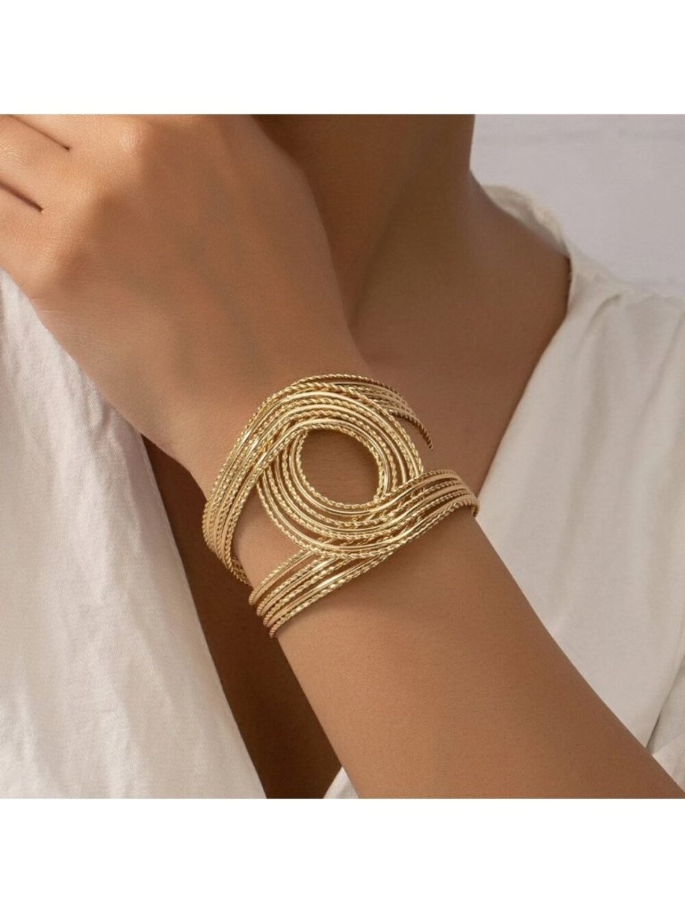 Twist Design Cuff Bangle